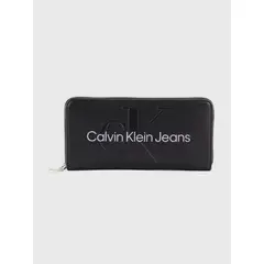 CALVIN KLEIN - Billetera Sculpted Mono Negro