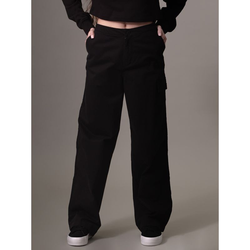 CALVIN KLEIN - Pantalón Cargo Brushed Cotton Negro Calvin Klein