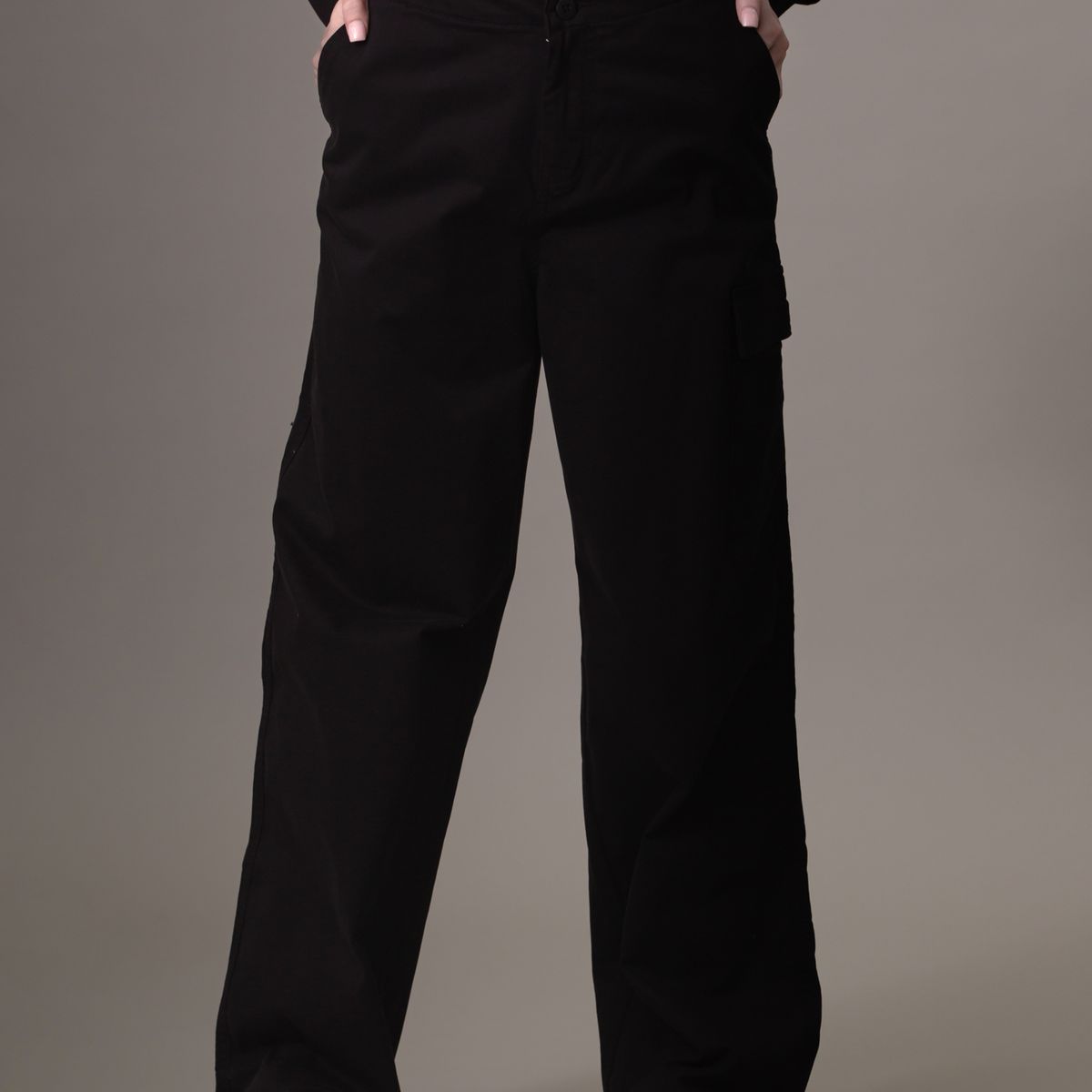 CALVIN KLEIN - Pantalón Cargo Brushed Cotton Negro Calvin Klein