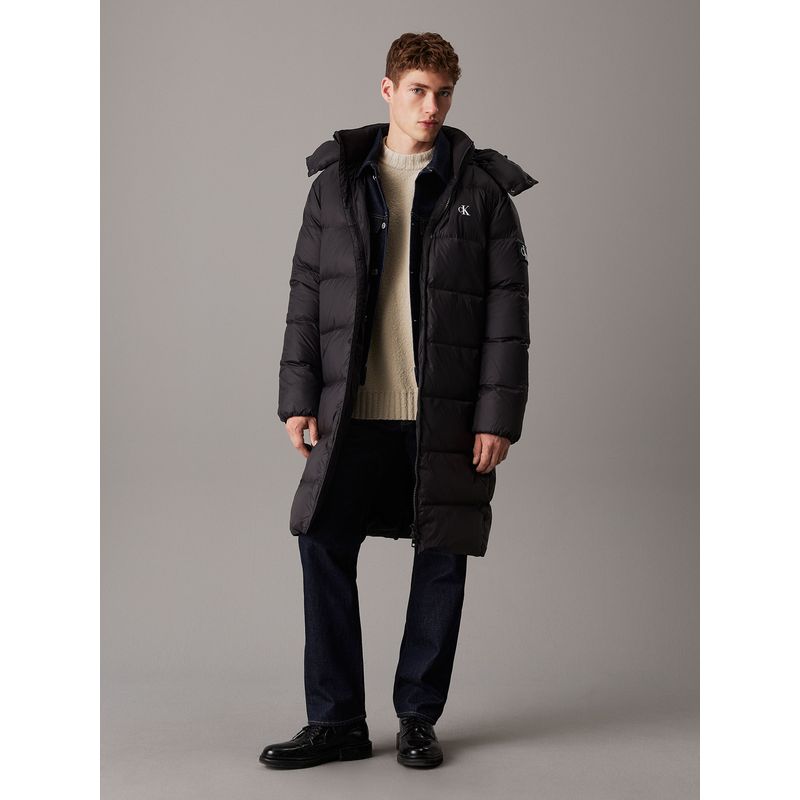 CALVIN KLEIN - Parka Larga Essentials Down Negro Calvin Klein