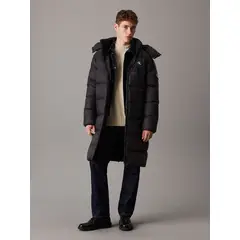 CALVIN KLEIN - Parka Larga Essentials Down Negro