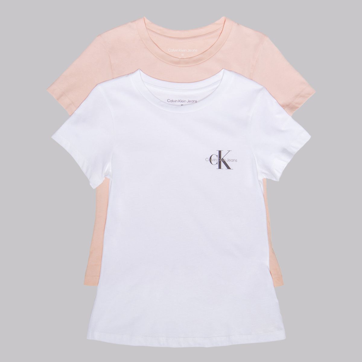 CALVIN KLEIN - Pack 2 Poleras Monologo Slim Multicolor Calvin Klein