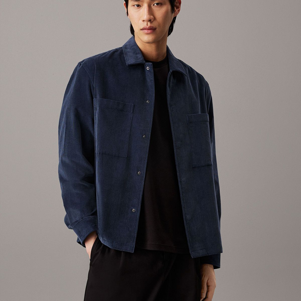 CALVIN KLEIN - Camisa corduroy Azul Calvin Klein