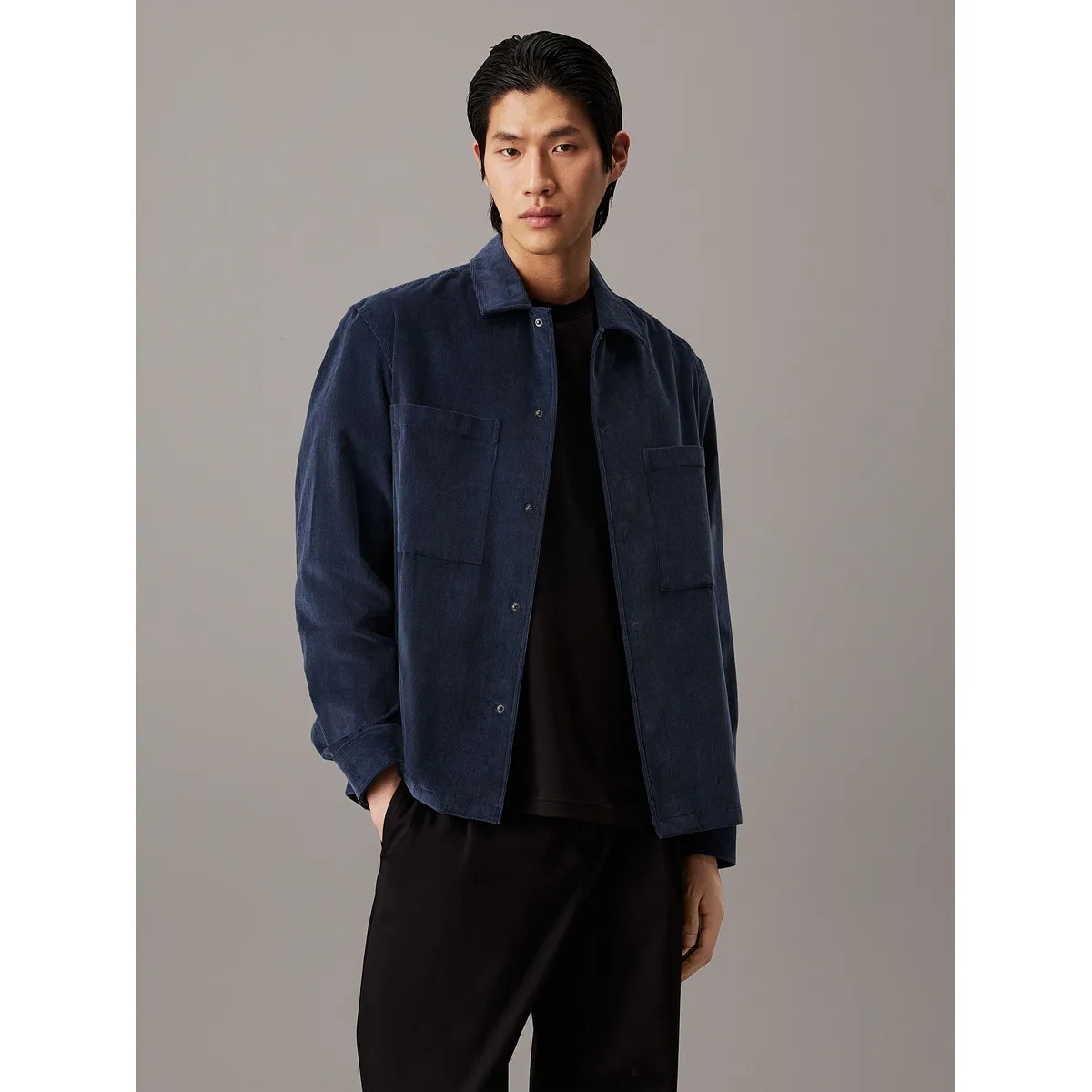 CALVIN KLEIN - Camisa corduroy Azul Calvin Klein