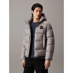 CALVIN KLEIN - Parka con Gorro Quilt Puffer Gris