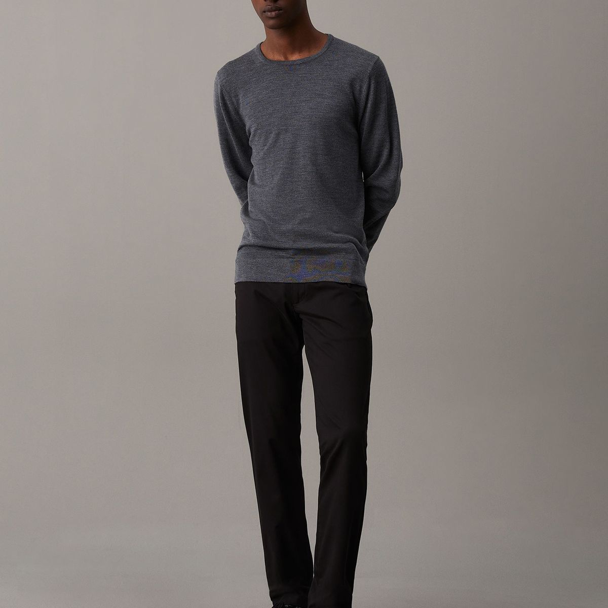 CALVIN KLEIN - Sweater Superior Wool Crew Neck Swea Gris Calvin Klein