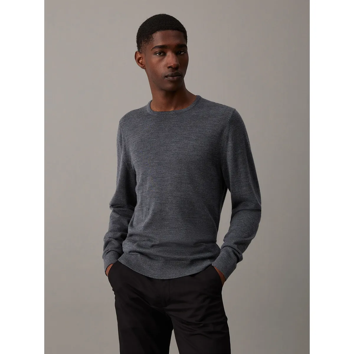 CALVIN KLEIN - Sweater Superior Wool Crew Neck Swea