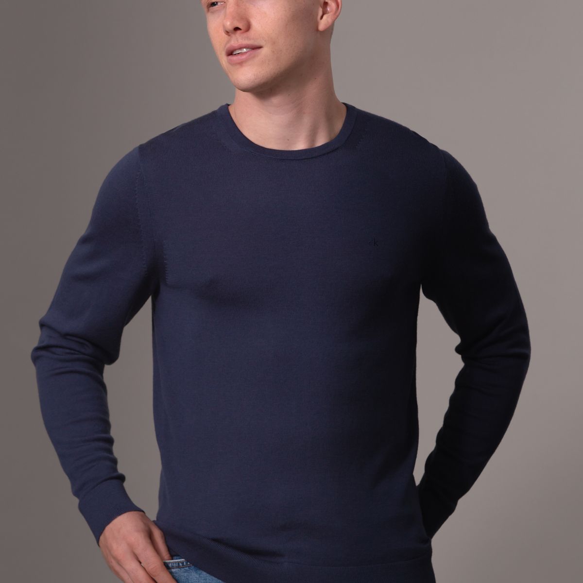 CALVIN KLEIN - Sweater Merino Rws Crew Neck Sweater Azul Calvin Klein