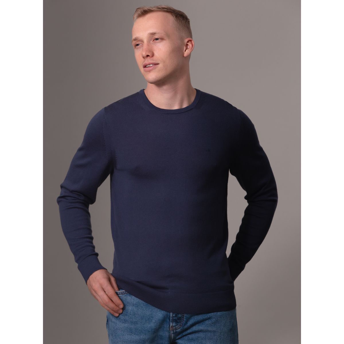 CALVIN KLEIN - Sweater Merino Rws Crew Neck Sweater Azul Calvin Klein