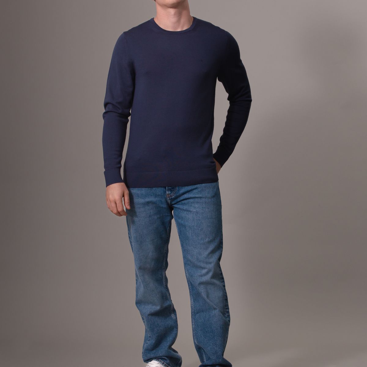 CALVIN KLEIN - Sweater Merino Rws Crew Neck Sweater Azul Calvin Klein