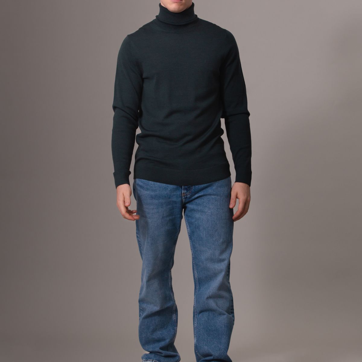 CALVIN KLEIN - Sweater Merino Rws Turtle Neck Verde Calvin Klein MQ2