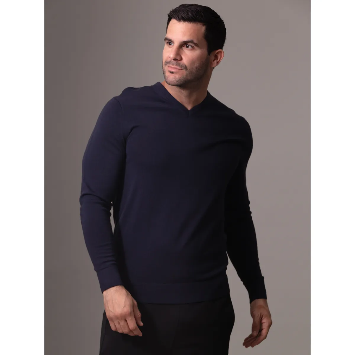 CALVIN KLEIN - Sweater Merino Vneck Sweater Azul Calvin Klein