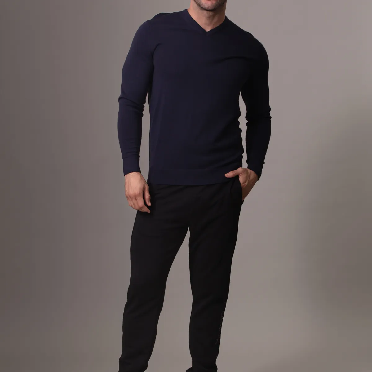 CALVIN KLEIN - Sweater Merino Vneck Sweater Azul Calvin Klein