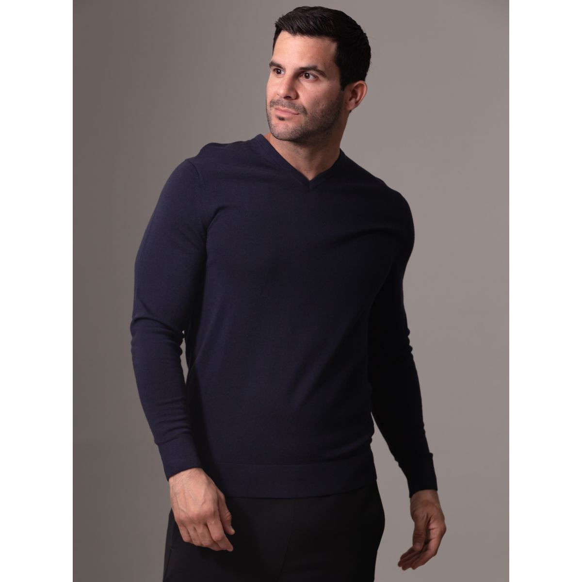 CALVIN KLEIN - Sweater Merino Vneck Sweater Azul Calvin Klein