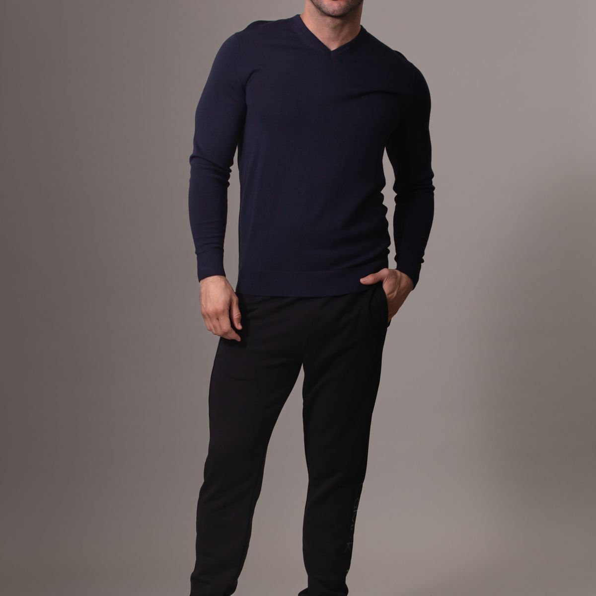 CALVIN KLEIN - Sweater Merino Vneck Sweater Azul Calvin Klein