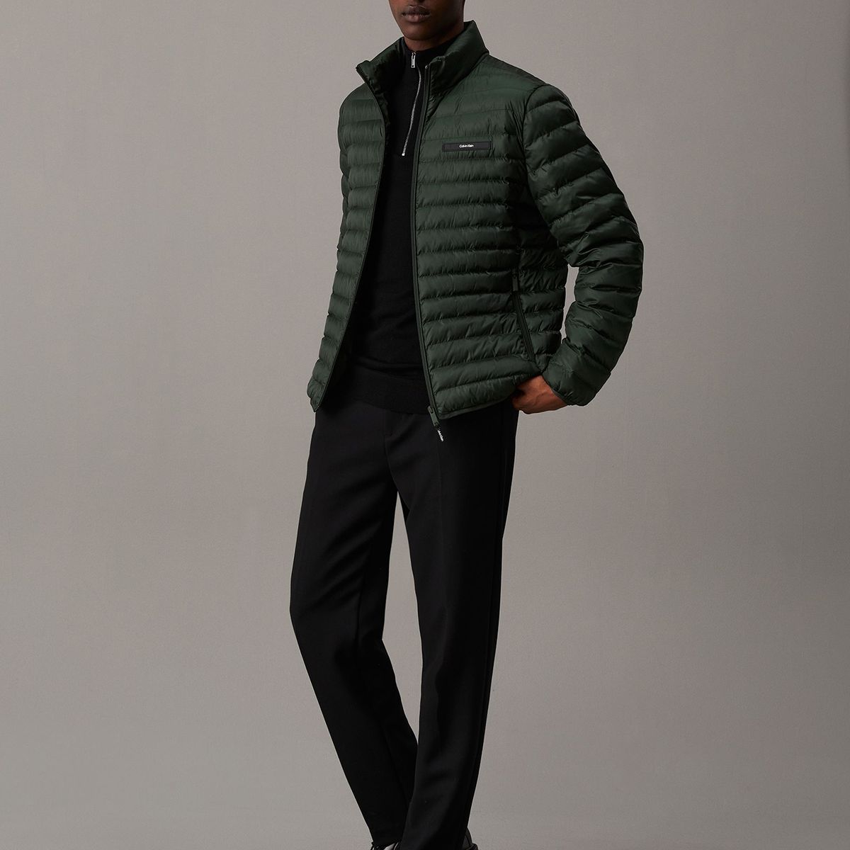 CALVIN KLEIN - Parka Quilt Verde Calvin Klein