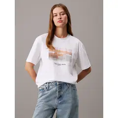 CALVIN KLEIN - Polera Photo Graphic Relaxed Blanco