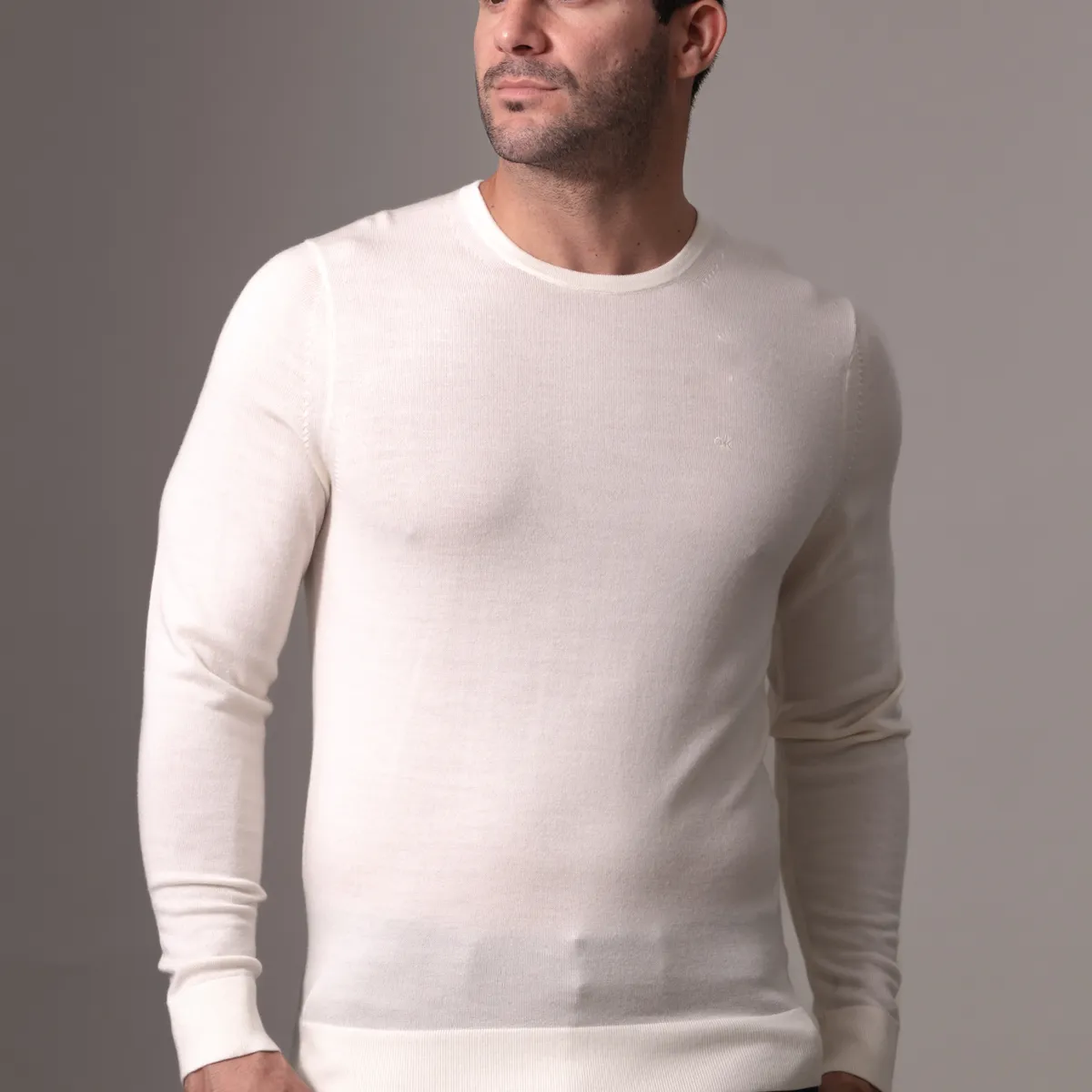 CALVIN KLEIN - Sweater Superior Wool Crew Neck Swea