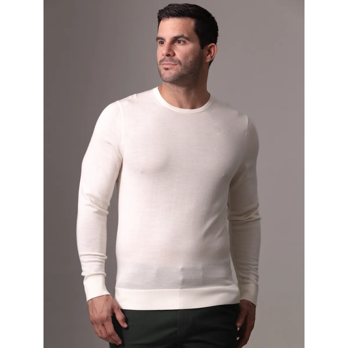 CALVIN KLEIN - Sweater Superior Wool Crew Neck Swea