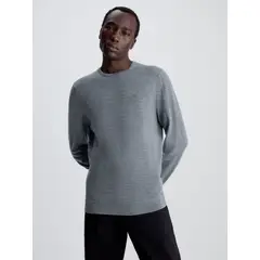 CALVIN KLEIN - Sweater Superior Wool Crew Neck Swea Gris