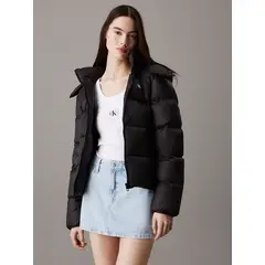 CALVIN KLEIN - Parka Down Short Puffer Negro