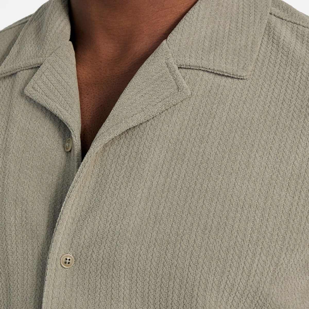 GUESS - Polera Ss Baron Textured Knit Shirt Verde Guess