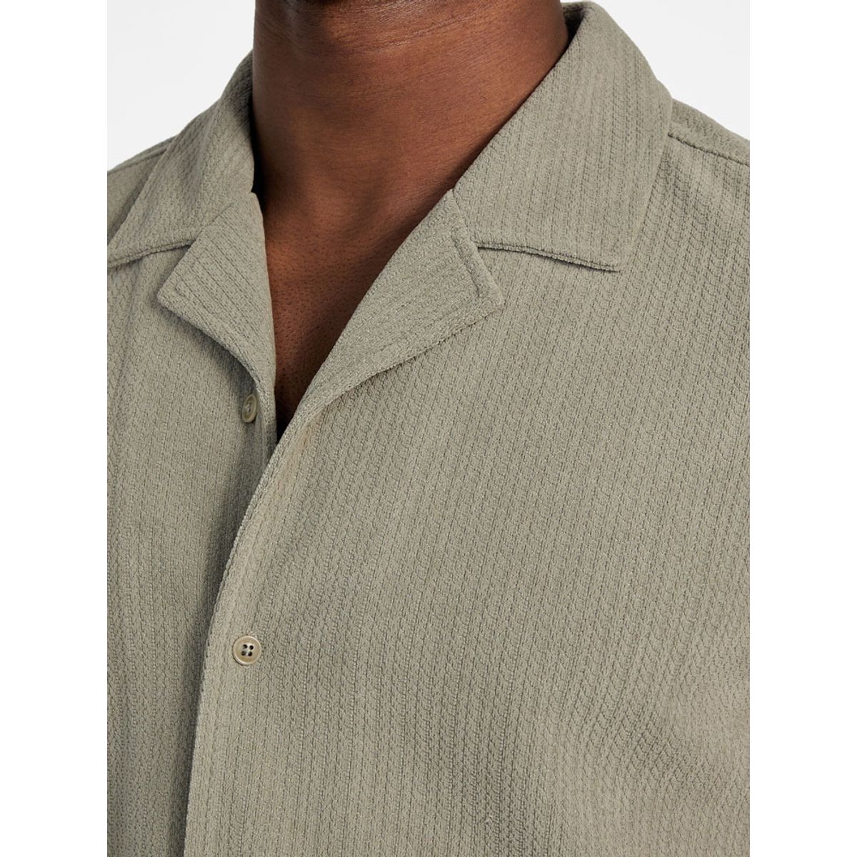 GUESS - Polera Ss Baron Textured Knit Shirt Verde Guess