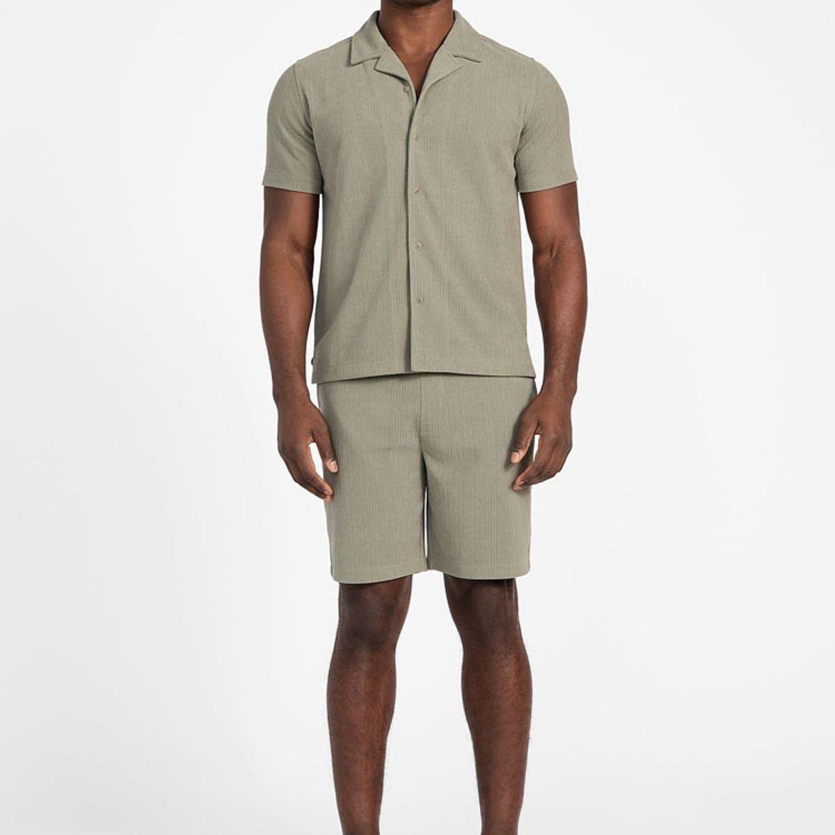 GUESS - Polera Ss Baron Textured Knit Shirt Verde Guess