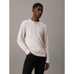 CALVIN KLEIN - Sweater Superior Wool Crew Neck Swea Blanco