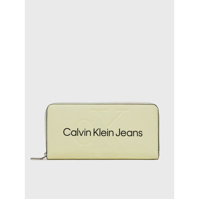 CALVIN KLEIN - Billetera Sculpted Mono Amarillo Calvin Klein