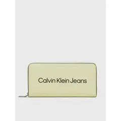 CALVIN KLEIN - Billetera Sculpted Mono Amarillo