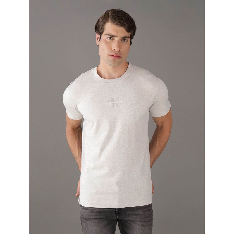 CALVIN KLEIN - Polera Monologo Gris Calvin Klein