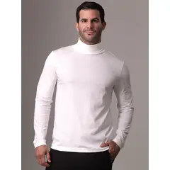 CALVIN KLEIN - Polera LS Liquid Touch Blanco