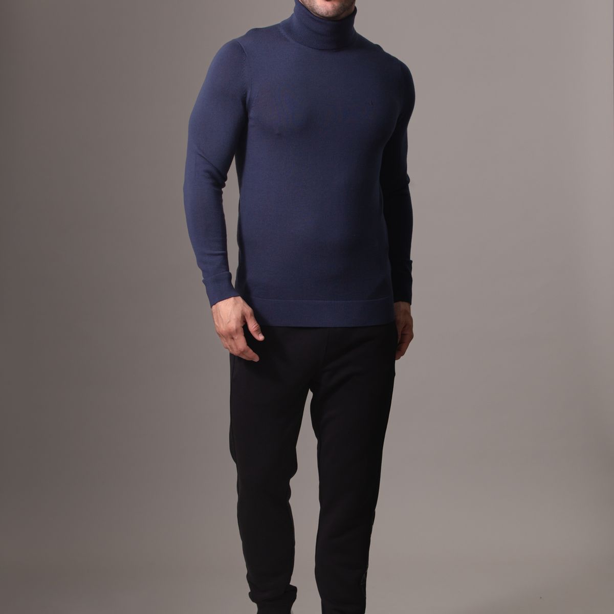 CALVIN KLEIN - Sweater Merino Rws Turtle Neck Azul Calvin Klein