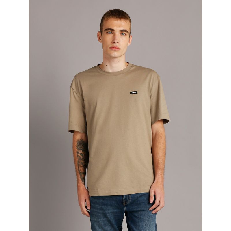 CALVIN KLEIN - Polera Comfort Cotton Beige Calvin Klein