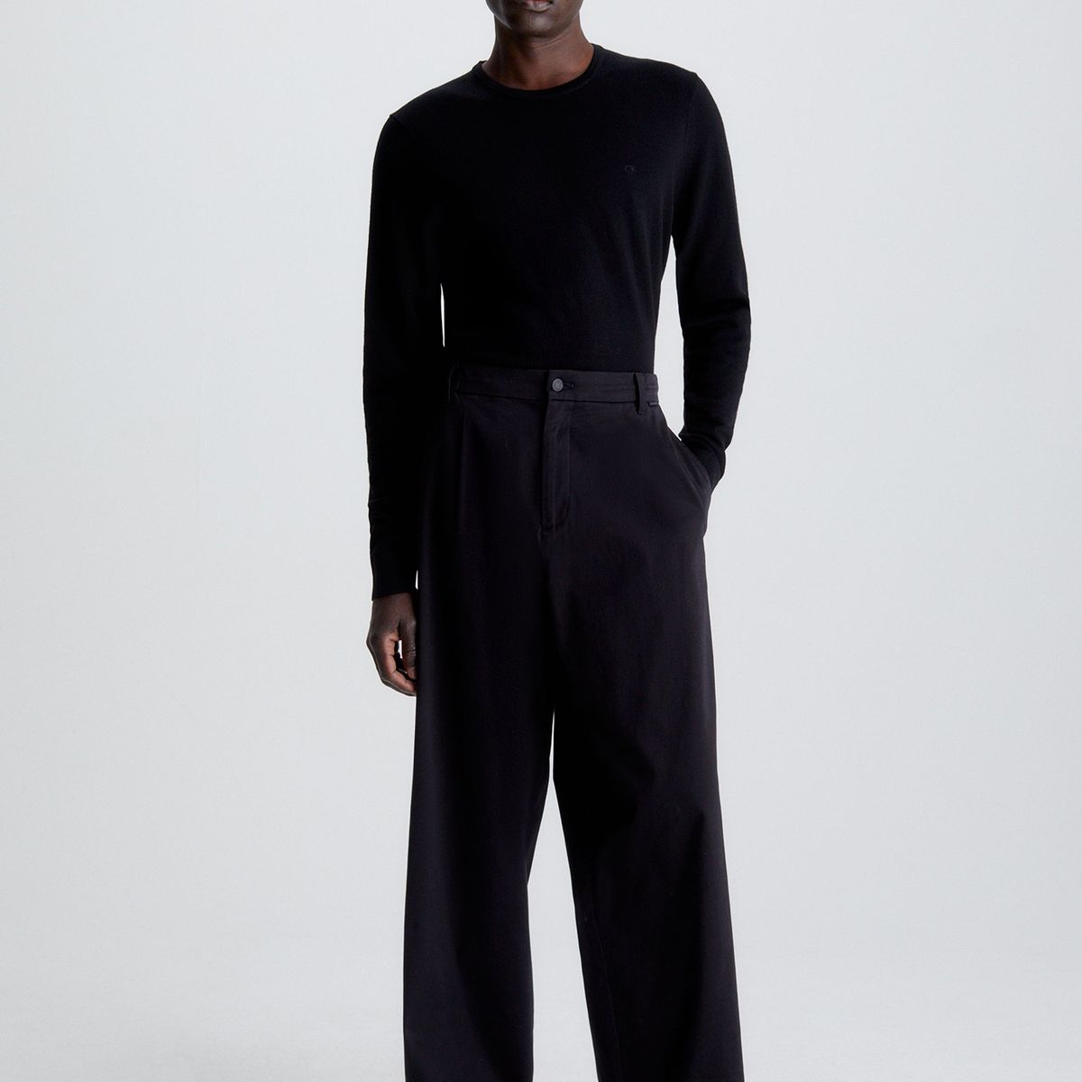 CALVIN KLEIN - Sweater Superior Wool Crew Neck Swea Negro Calvin Klein