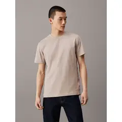 CALVIN KLEIN - Polera Logo Tape Beige