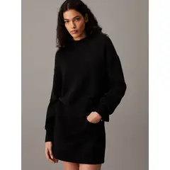 CALVIN KLEIN - Sweater Ck Intarsia Loose Negro