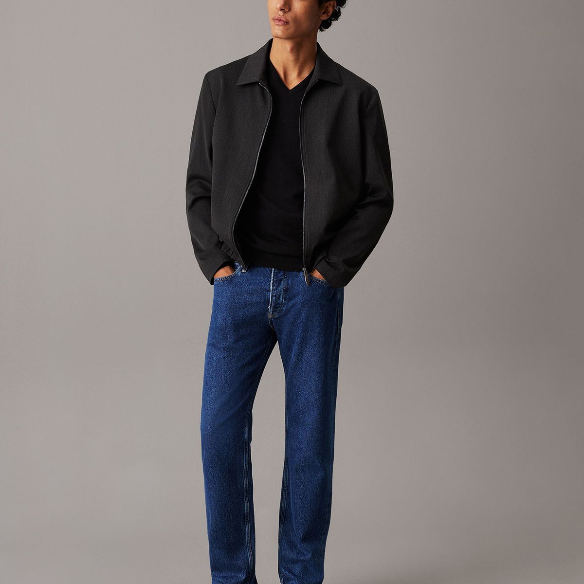 CALVIN KLEIN - Sweater Superior Wool Vneck Sweater Negro Calvin Klein