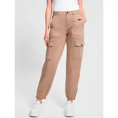 GUESS - Pantalon Juno Cargo Camel