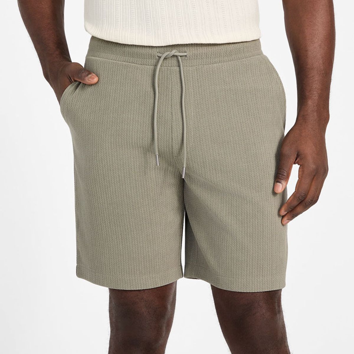 GUESS - Short Baron Textured Knit Shorts Verde Guess