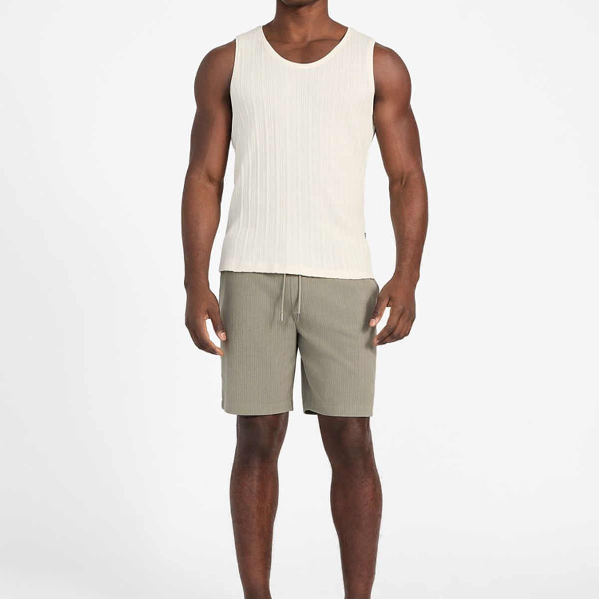 GUESS - Short Baron Textured Knit Shorts Verde Guess