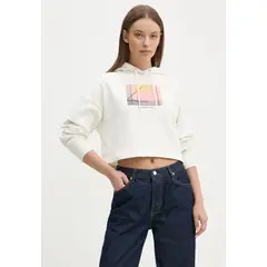 CALVIN KLEIN - Polerón con Gorro Photo Graphic Blanco