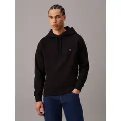 CALVIN KLEIN - Polerón con Gorro Ck Embro Badge Negro