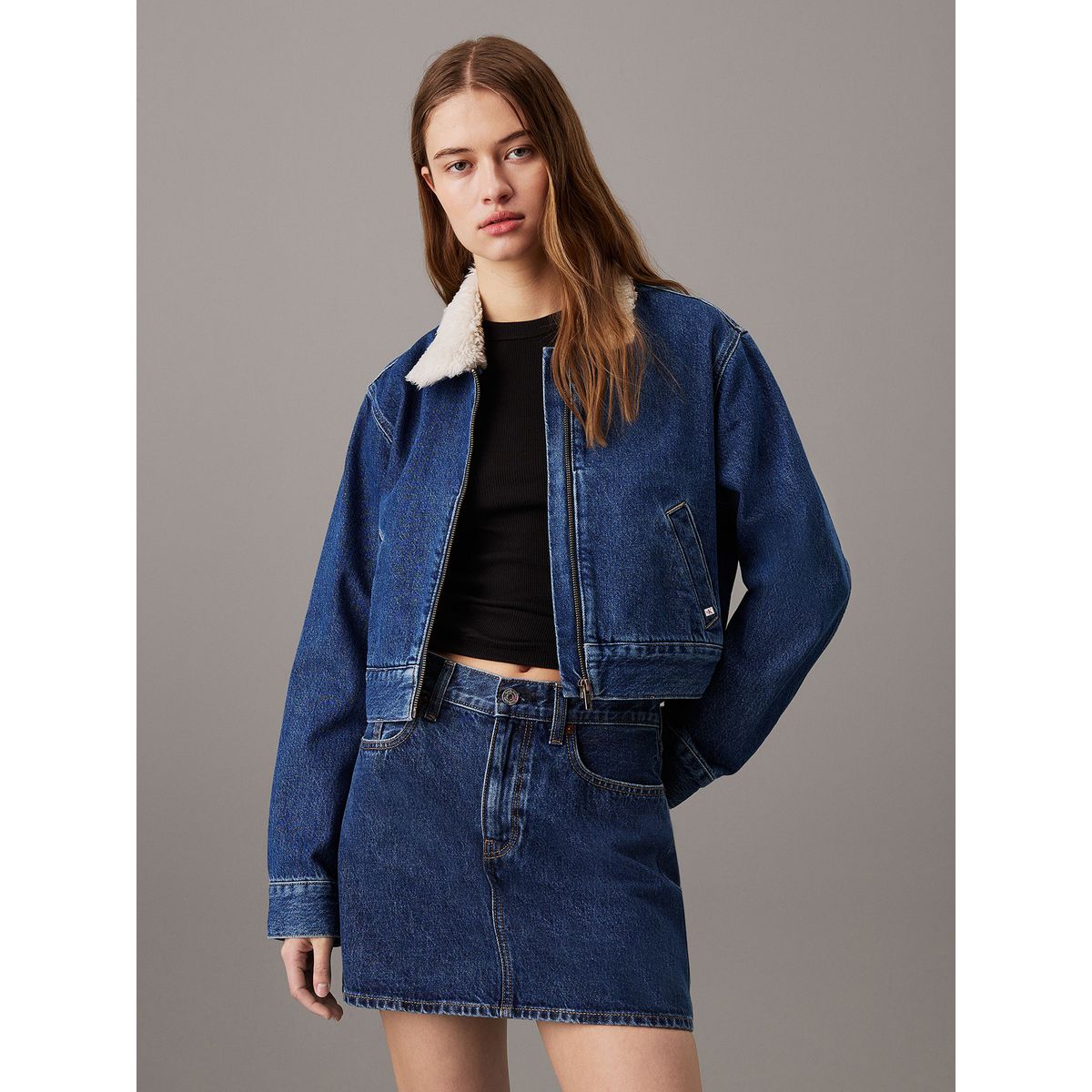 CALVIN KLEIN - Chaqueta Sherpa Denim Azul Calvin Klein