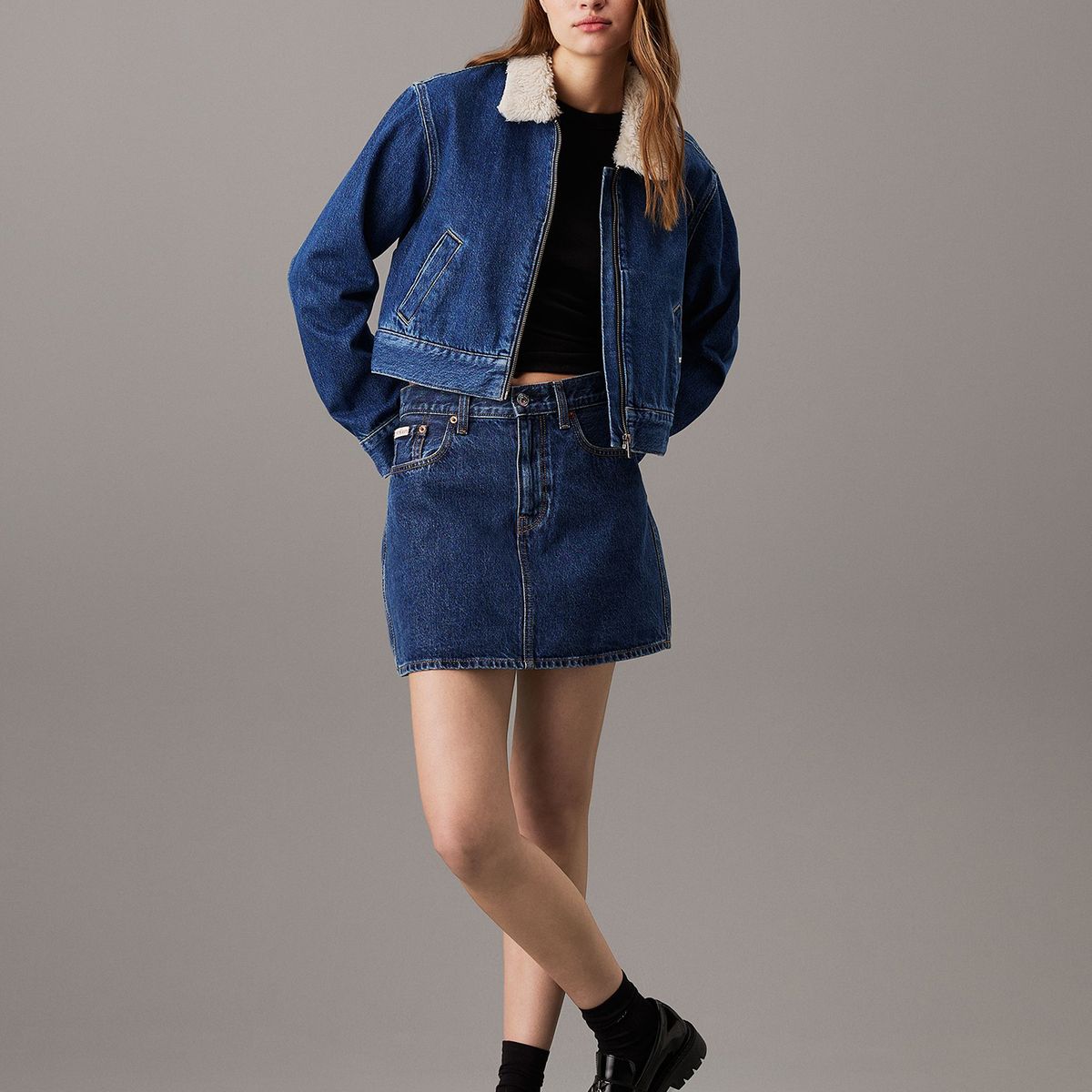 CALVIN KLEIN - Chaqueta Sherpa Denim Azul Calvin Klein