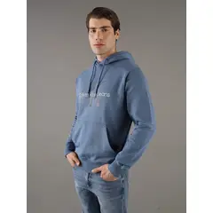 CALVIN KLEIN - Polerón con Gorro Seasonal Monologo Azul