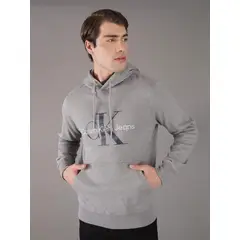 CALVIN KLEIN - Polerón con Gorro Seasonal Monologo Gris
