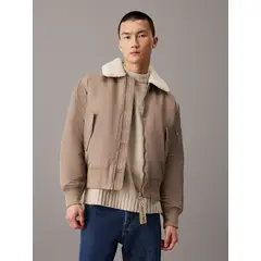 CALVIN KLEIN - Chaqueta Aviator Sherpa Beige