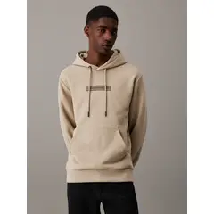 CALVIN KLEIN - Polerón con Gorro Embroidered Logo Peached Beige